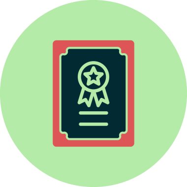 Sertifika vektör simgesi modern basit illüstrasyon 