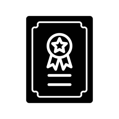 Sertifika vektör simgesi modern basit illüstrasyon 