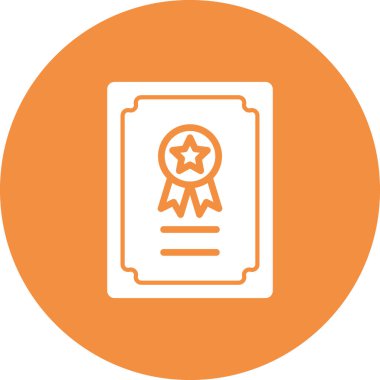 Sertifika vektör simgesi modern basit illüstrasyon 