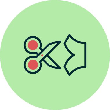 makas simgesi, vektör illüstrasyonunu kes