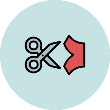 makas simgesi, vektör illüstrasyonunu kes