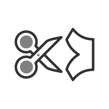 makas simgesi, vektör illüstrasyonunu kes