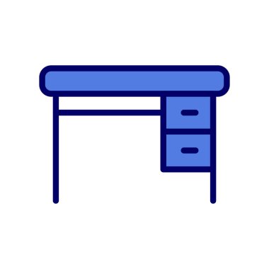 çekmeceli düz vektör simgesi olan masa