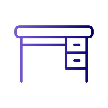 çekmeceli düz vektör simgesi olan masa