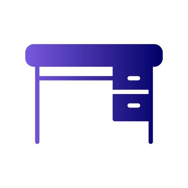 çekmeceli düz vektör simgesi olan masa