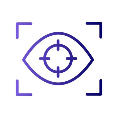 Göz izleme simgesi işareti, ağ ve mobil için vektör illüstrasyonu 