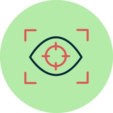 Göz izleme simgesi işareti, ağ ve mobil için vektör illüstrasyonu 