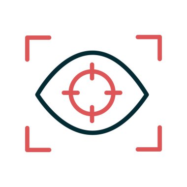 Göz izleme simgesi işareti, ağ ve mobil için vektör illüstrasyonu 