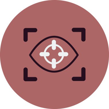 Göz izleme simgesi işareti, ağ ve mobil için vektör illüstrasyonu 