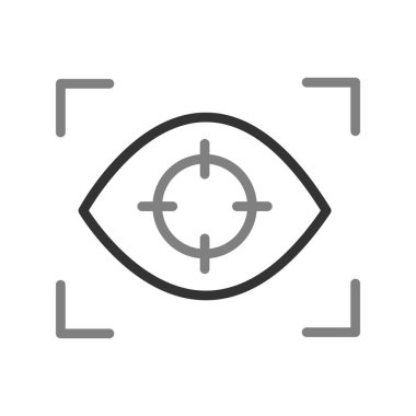 Göz izleme simgesi işareti, ağ ve mobil için vektör illüstrasyonu 