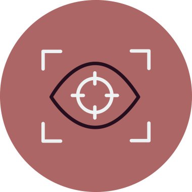 Göz izleme simgesi işareti, ağ ve mobil için vektör illüstrasyonu 