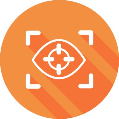 Göz izleme simgesi işareti, ağ ve mobil için vektör illüstrasyonu 