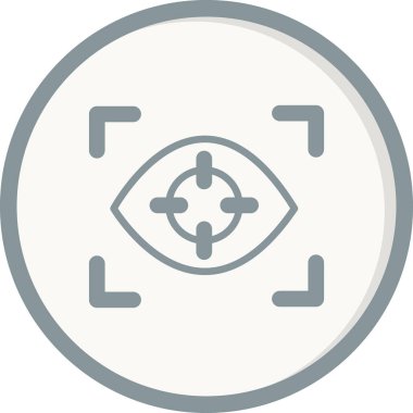 Göz izleme simgesi işareti, ağ ve mobil için vektör illüstrasyonu 