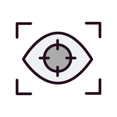 Göz izleme simgesi işareti, ağ ve mobil için vektör illüstrasyonu 