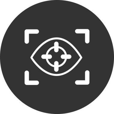 Göz izleme simgesi işareti, ağ ve mobil için vektör illüstrasyonu 