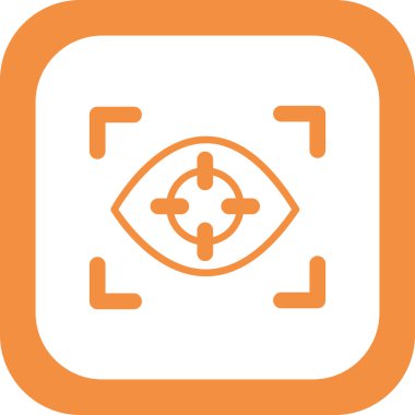 Göz izleme simgesi işareti, ağ ve mobil için vektör illüstrasyonu 