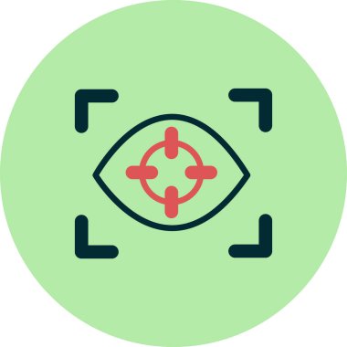 Göz izleme simgesi işareti, ağ ve mobil için vektör illüstrasyonu 