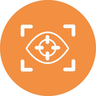 Göz izleme simgesi işareti, ağ ve mobil için vektör illüstrasyonu 