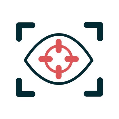 Göz izleme simgesi işareti, ağ ve mobil için vektör illüstrasyonu 