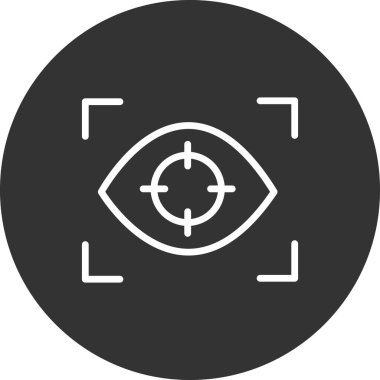 Göz izleme simgesi işareti, ağ ve mobil için vektör illüstrasyonu 