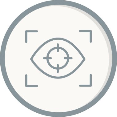 Göz izleme simgesi işareti, ağ ve mobil için vektör illüstrasyonu 