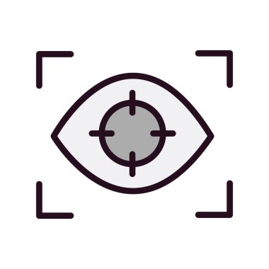 Göz izleme simgesi işareti, ağ ve mobil için vektör illüstrasyonu 