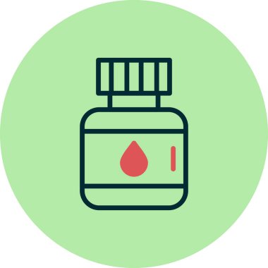 mürekkep kavanozu simgesi, vektör illüstrasyonu