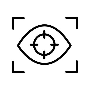 Göz izleme simgesi işareti, ağ ve mobil için vektör illüstrasyonu 