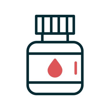 mürekkep kavanozu simgesi, vektör illüstrasyonu