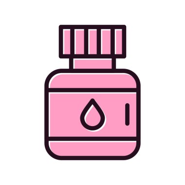 mürekkep kavanozu simgesi, vektör illüstrasyonu