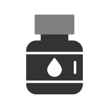 mürekkep kavanozu simgesi, vektör illüstrasyonu