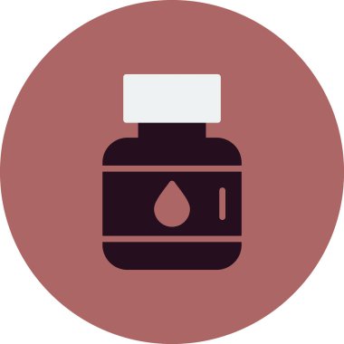 mürekkep kavanozu simgesi, vektör illüstrasyonu