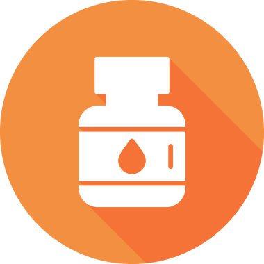 mürekkep kavanozu simgesi, vektör illüstrasyonu