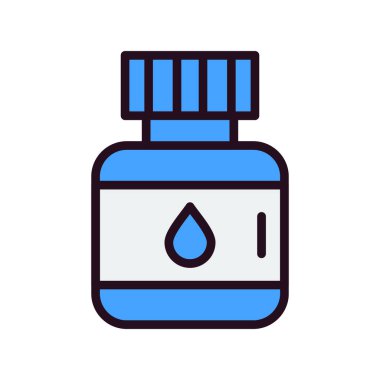 mürekkep kavanozu simgesi, vektör illüstrasyonu