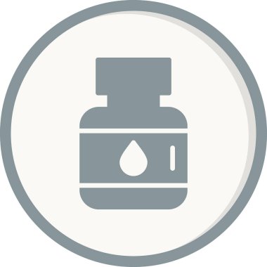 mürekkep kavanozu simgesi, vektör illüstrasyonu