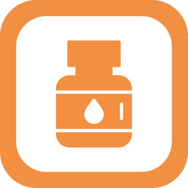 mürekkep kavanozu simgesi, vektör illüstrasyonu