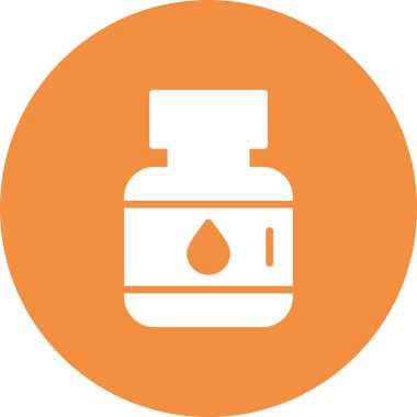 mürekkep kavanozu simgesi, vektör illüstrasyonu