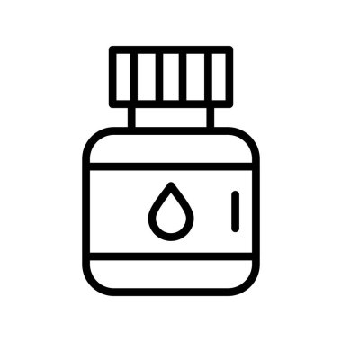 mürekkep kavanozu simgesi, vektör illüstrasyonu