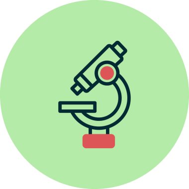 mikroskop simgesi, vektör illüstrasyonu