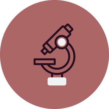 mikroskop simgesi, vektör illüstrasyonu