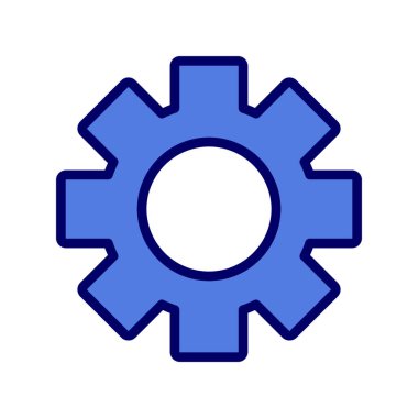 Cog simgesi, vektör illüstrasyonu ayarlanıyor