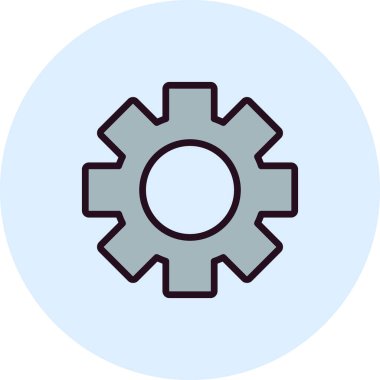 Cog simgesi, vektör illüstrasyonu ayarlanıyor