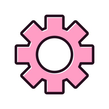 Cog simgesi, vektör illüstrasyonu ayarlanıyor