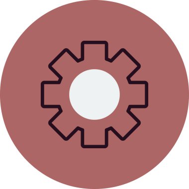 Cog simgesi, vektör illüstrasyonu ayarlanıyor