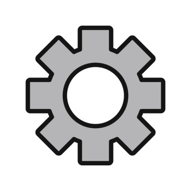 Cog simgesi, vektör illüstrasyonu ayarlanıyor