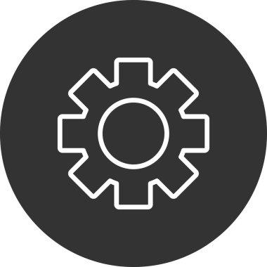 Cog simgesi, vektör illüstrasyonu ayarlanıyor