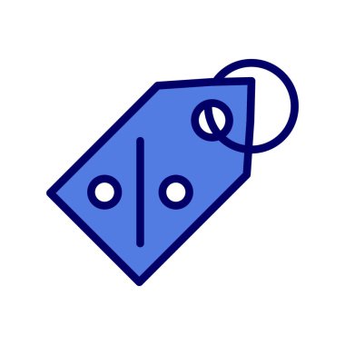 İndirim etiketi simgesi. Yüzde sembolü olan kıyafetlerin basit çizimi.