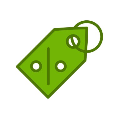 İndirim etiketi simgesi. Yüzde sembolü olan kıyafetlerin basit çizimi.