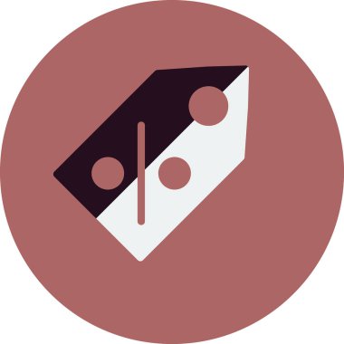 İndirim etiketi simgesi. Yüzde sembolü olan kıyafetlerin basit çizimi.