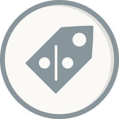 İndirim etiketi simgesi. Yüzde sembolü olan kıyafetlerin basit çizimi.